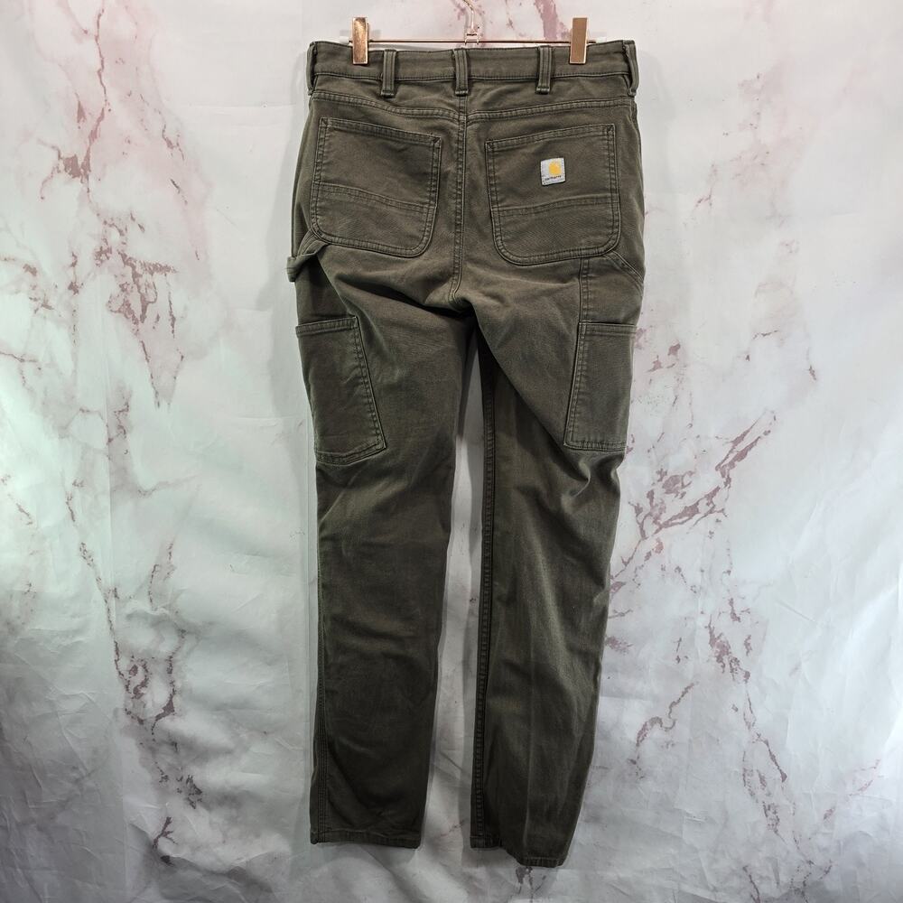 Carhartt Pants Womens 2 X 30 Brown Straight Rugged Flex Relaxed Reg